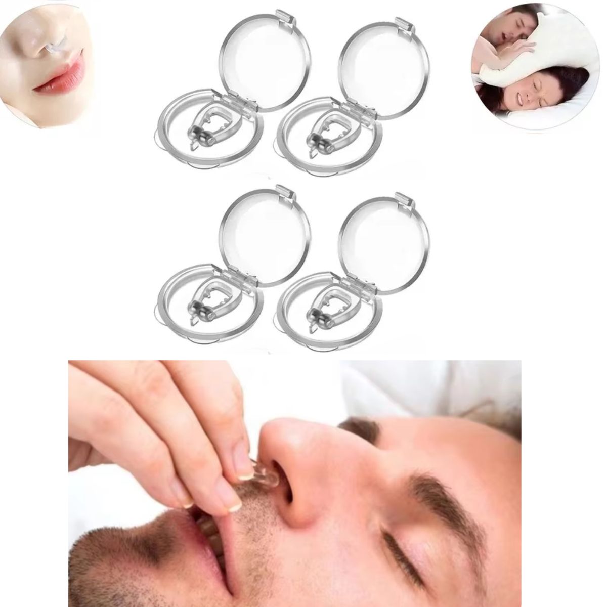 OEM - Clip  Anti Ronquido Para Dejar De Roncar x 4 Unidades