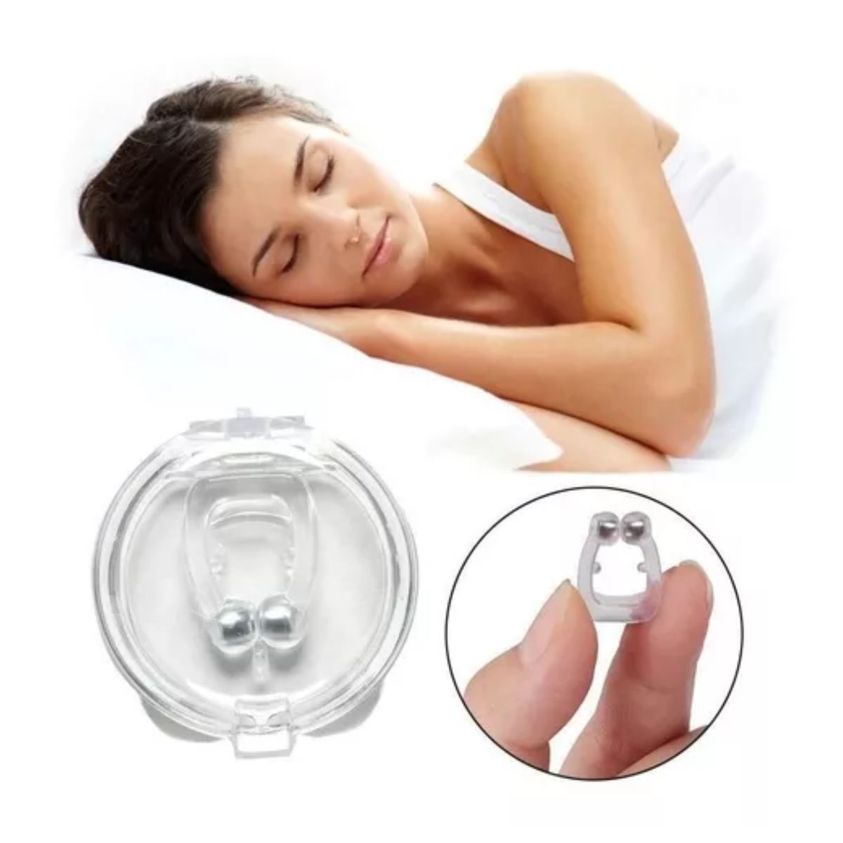 OEM - Clip Magnético Anti Ronquido Para Dejar De Roncar x 4 Unidades