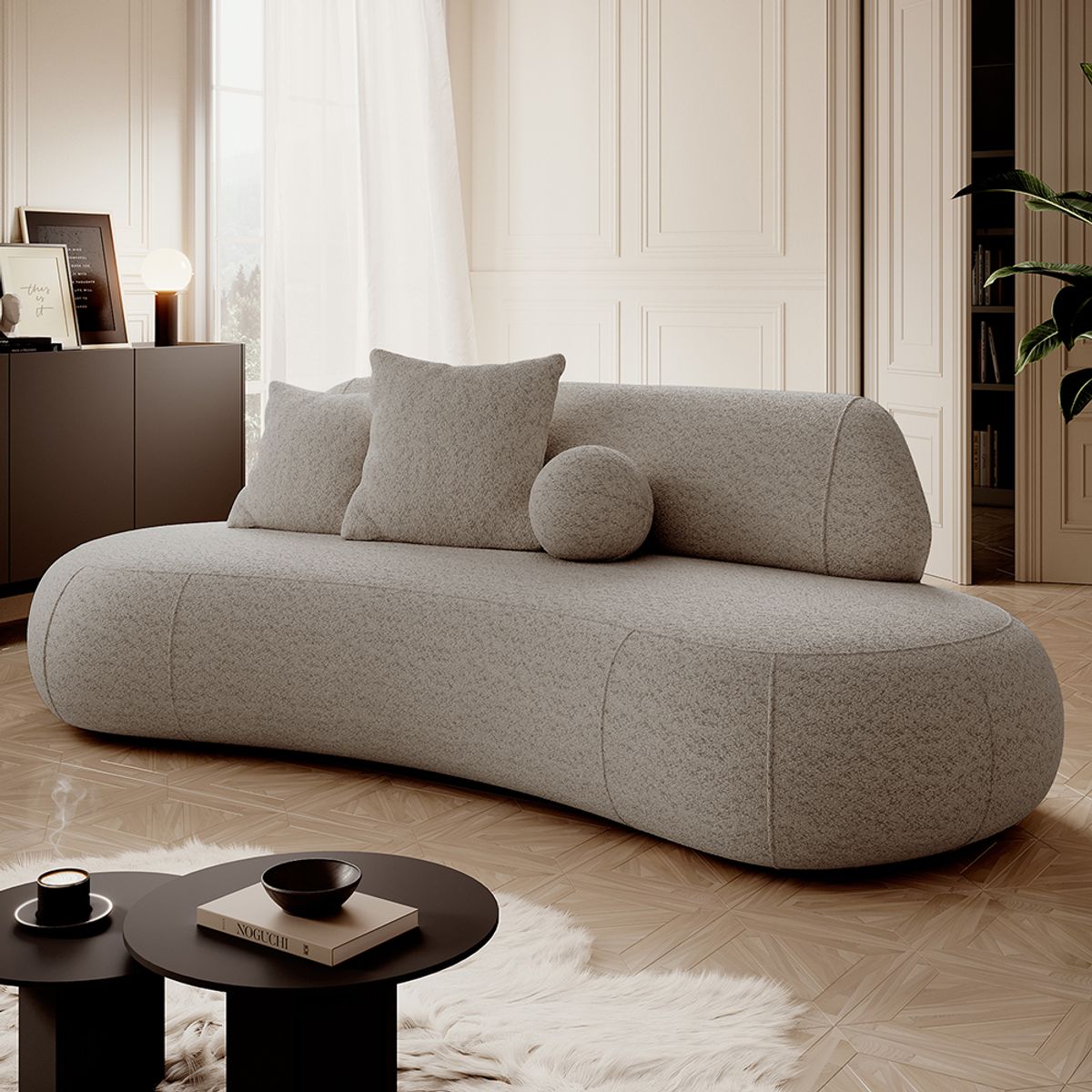 GENERICO - Sofá Alsha Curvo -Estilo contemporáneo