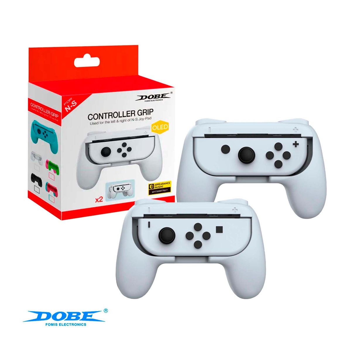 DOBE - Grips Para Joy Con Nintendo Switch Fat y Oled Adaptador 1 Par Blanco