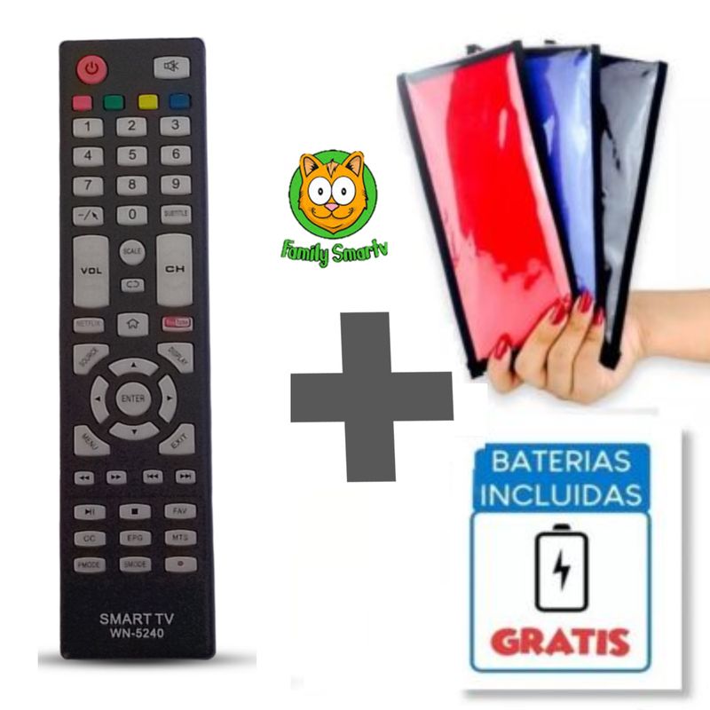 UNIVERSAL - Control Remoto TV Winia HD Smart L32V750BASW + Funda