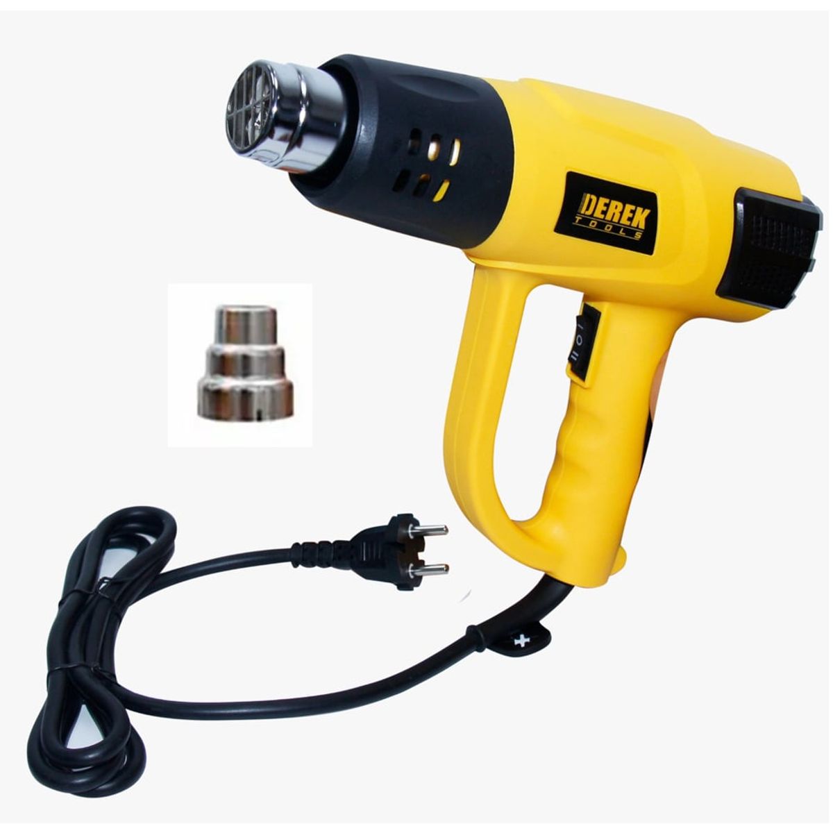 DEREK TOOLS - Pistola de Calor 2000W Derek Tools flujo aire caliente empaque