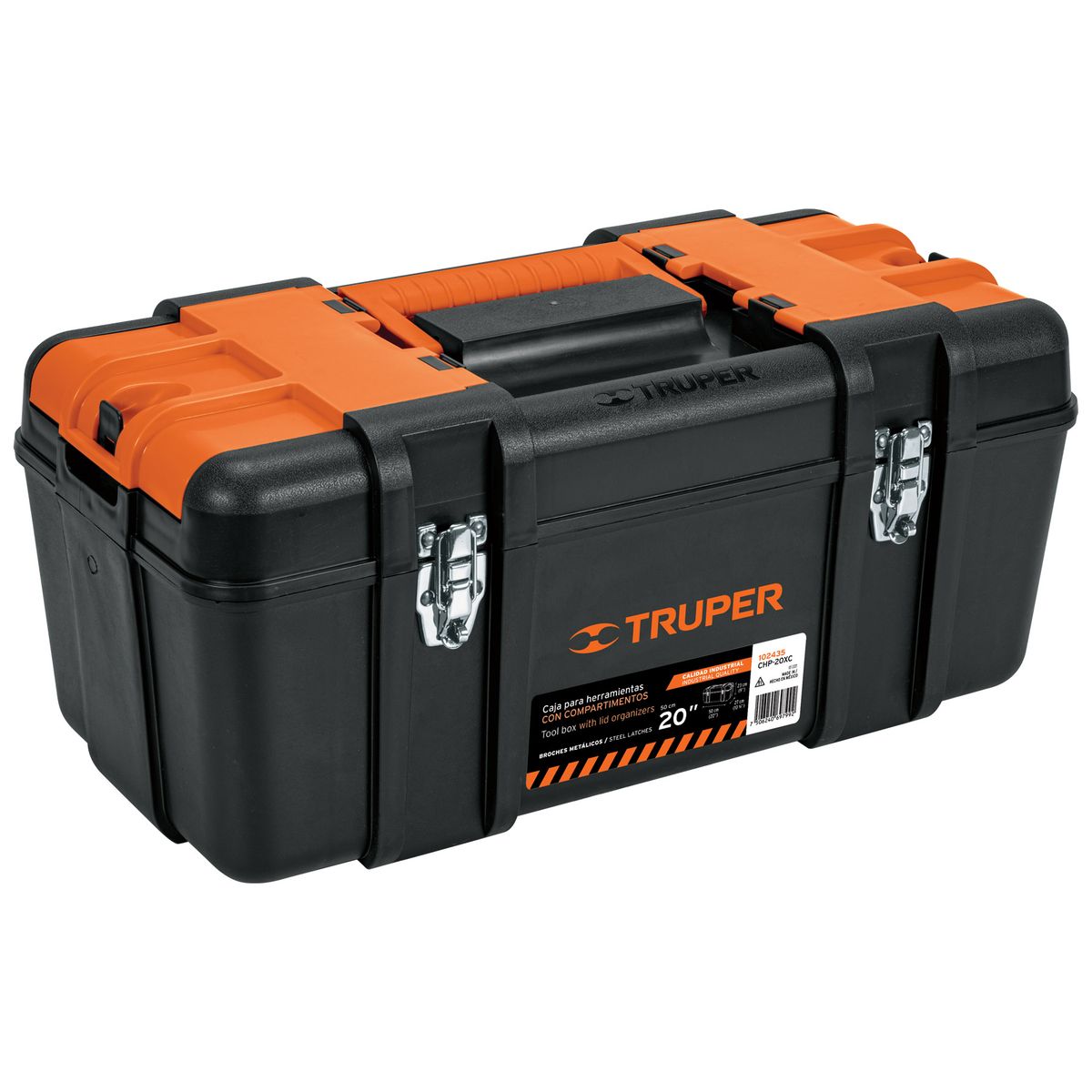 TRUPER - Caja 20" para Herramienta con compartimentos 102435 Truper