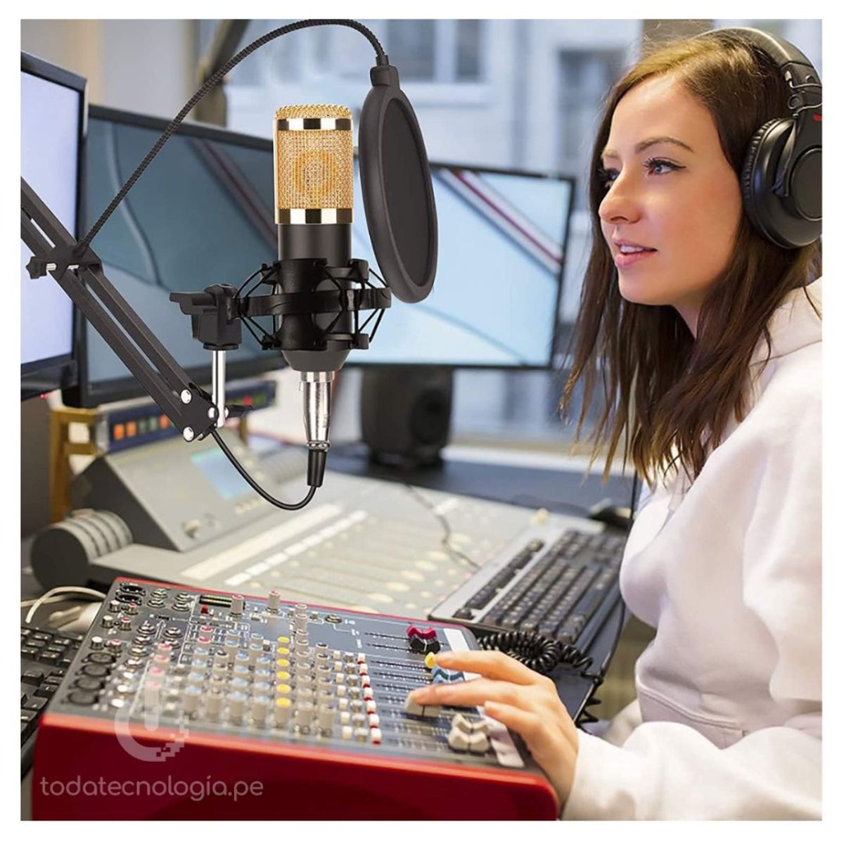 GENERICO - Microfono Profesional Condensador Grabación Streaming Podcast BM-800