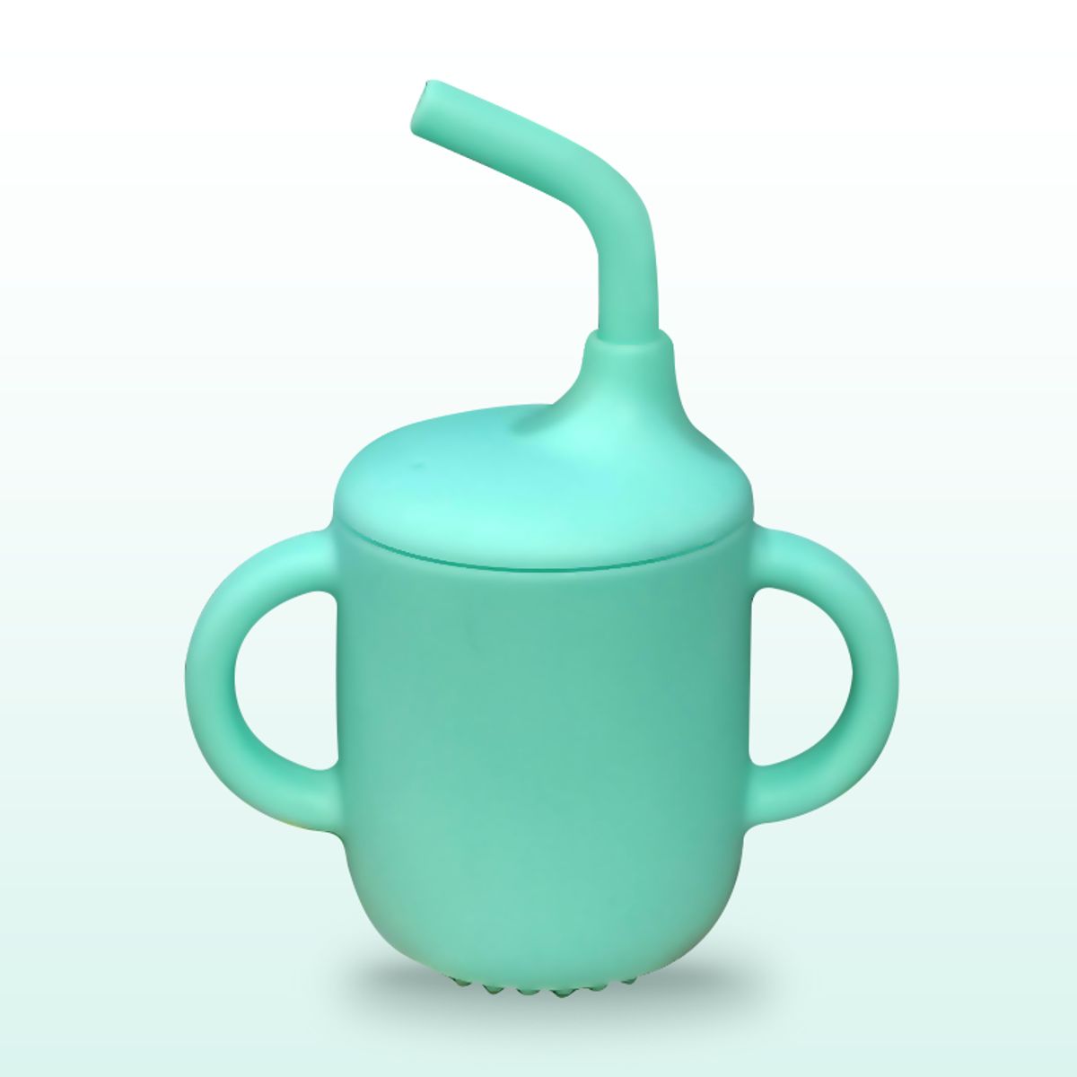 GENERICO - Taza de Silicona Verde Agua Bebidas del Bebe