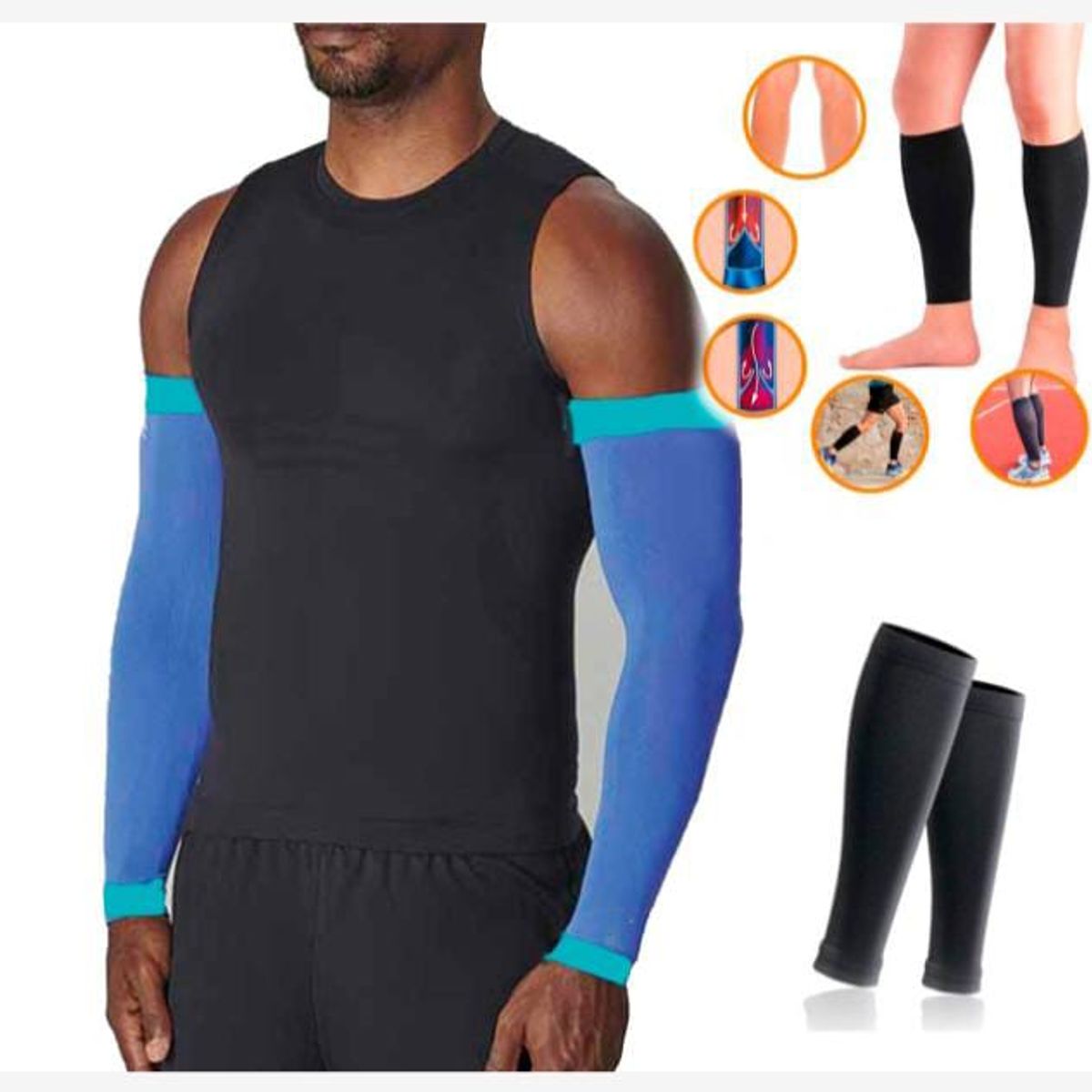 GENERICO - Mangas de compresión para piernas o brazos