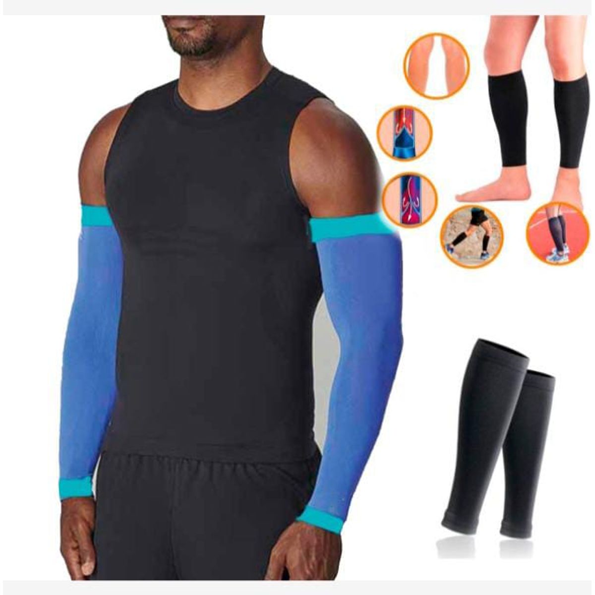 GENERICO - Mangas de compresión para piernas o brazos