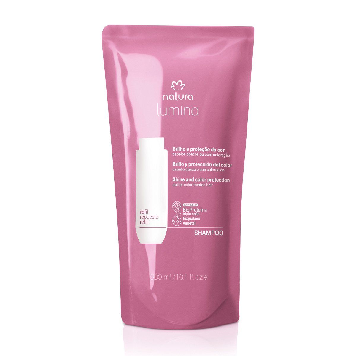 NATURA - Repuesto Lumina Shampoo revitalizante brillo y Proteccion de COlor