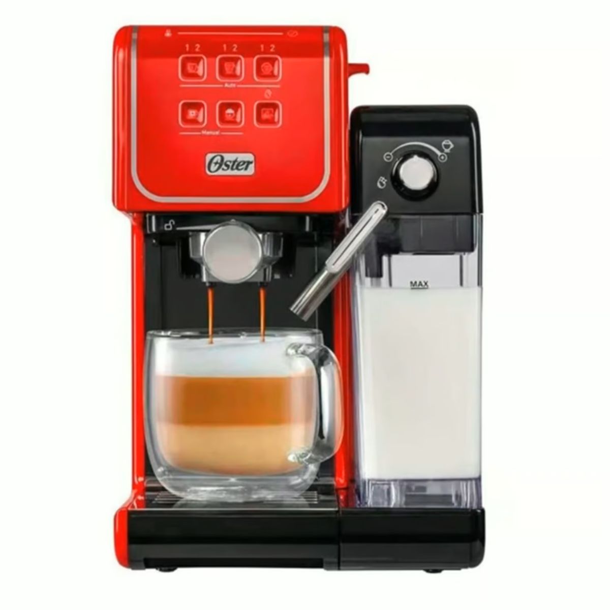 OSTER - Cafetera PrimaLatte Touch Oster BVSTEM6801R Rojo