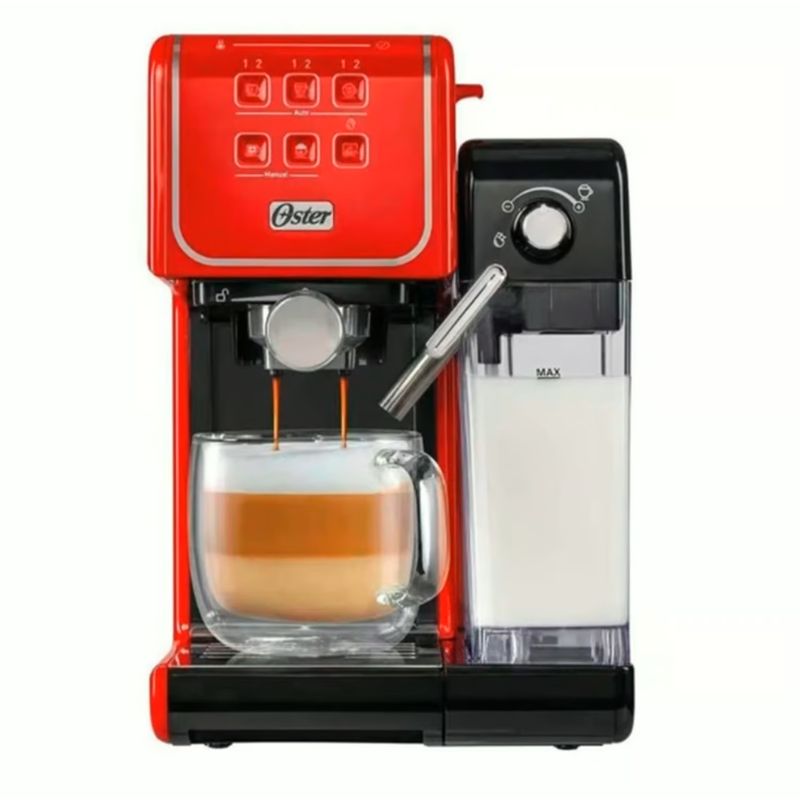 OSTER - Cafetera PrimaLatte Touch Oster BVSTEM6801R Rojo
