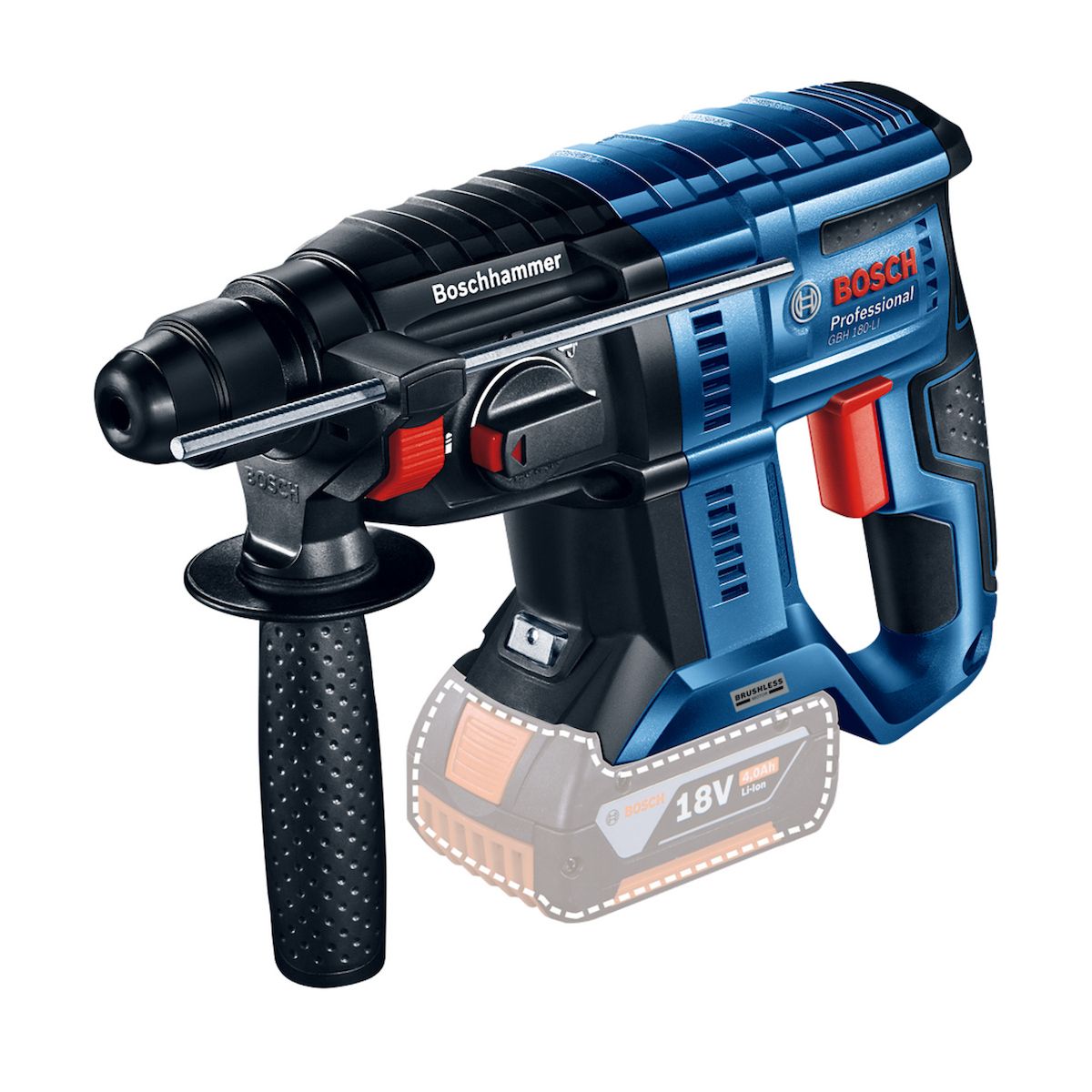 BOSCH - Rotomartillo Perforador Bosch Brushless Gbh 180 Li Sin Bat.