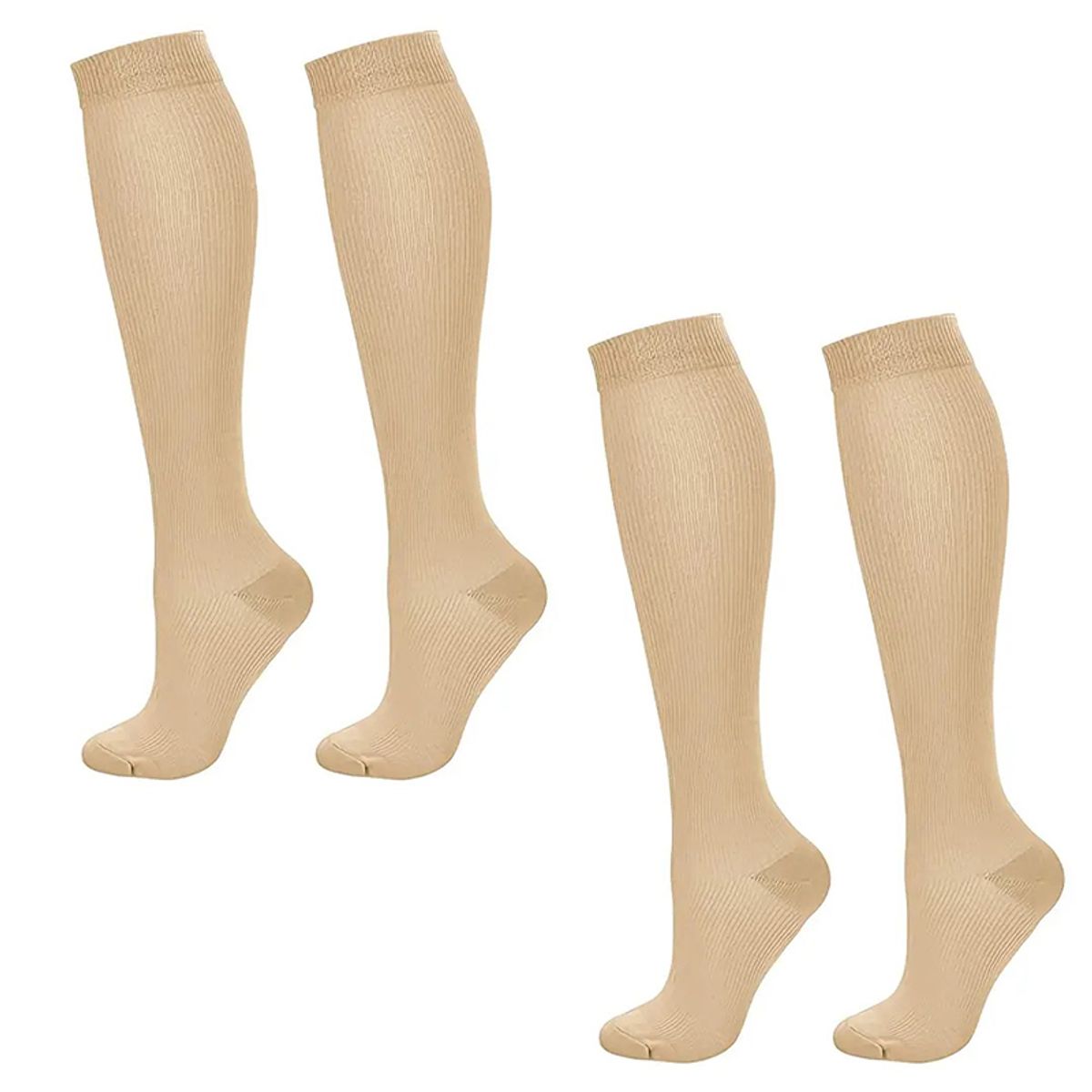 GENERICO - Pack 2 Pares Medias Compresión Para Venas Varicosas 15-20Mmhg