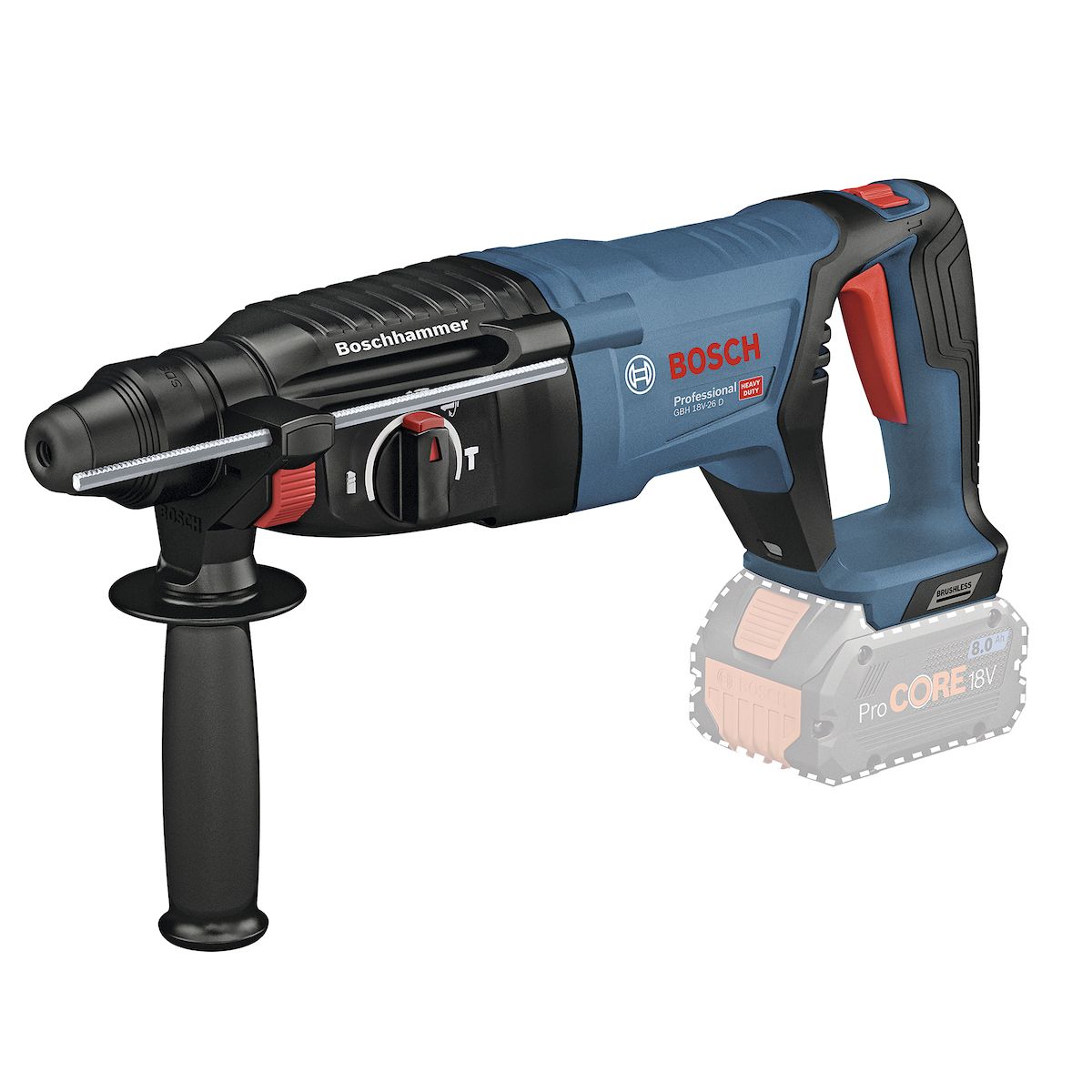 BOSCH - Rotomartillo Sds-plus 18v 25j Gbh 18v-26d  Maletín Sin Bat