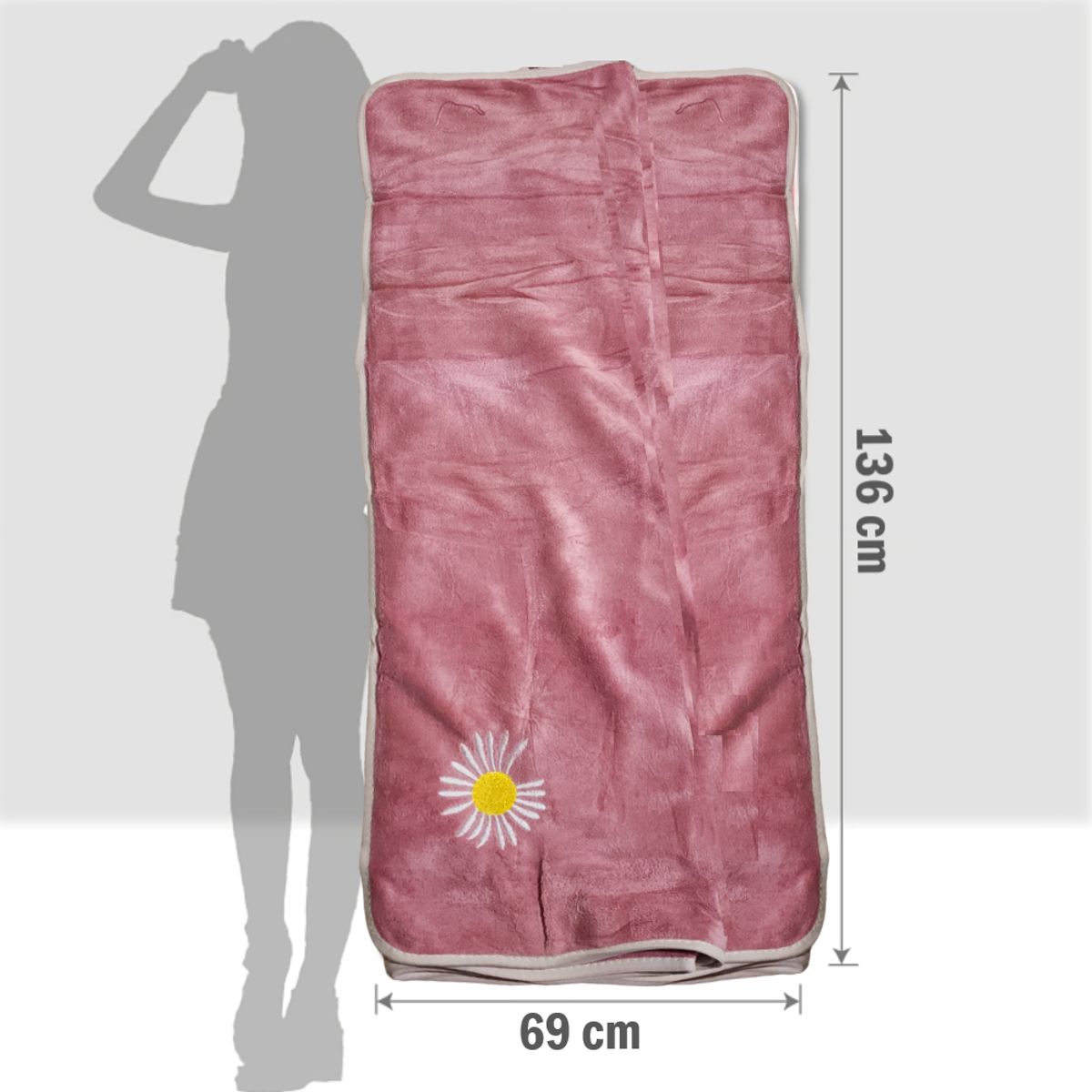 GENERICO - Toalla de cuerpo suave - 136x69cm Rosado