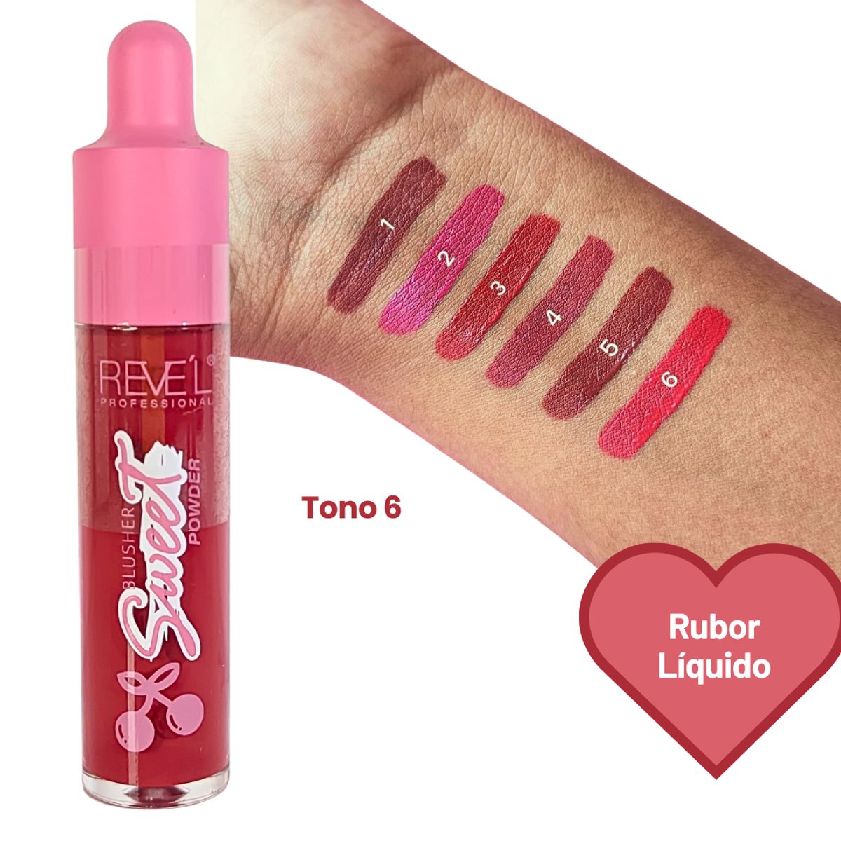 GENERICO - Rubor Liquido con aplicador Sweet Blusher 6 tonos - TONO 2