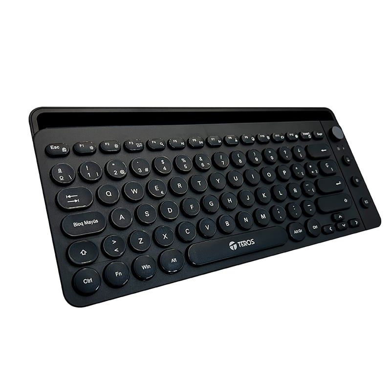 TEROS - Teclado Teros TE-4064 Inalámbrico 2 4GHz Bluetooth 80 Teclas Negro