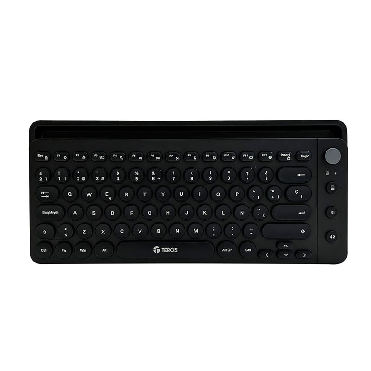 TEROS - Teclado Teros TE-4064 Inalámbrico 2 4GHz Bluetooth 80 Teclas Negro