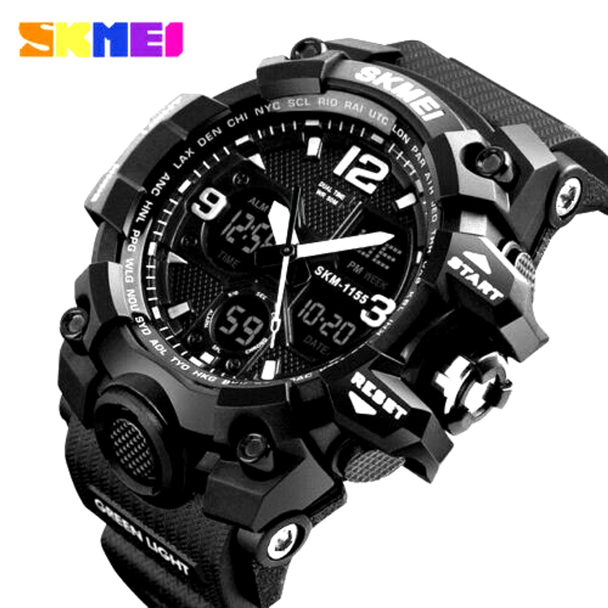 SKMEI - Reloj Skmei 1155b Analógico Y Digital Acuático Anti Golpes