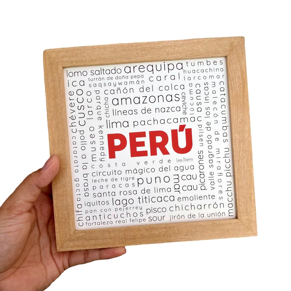 CASA PIZARRO - Cuadro "PERU" 17 x 17 cm