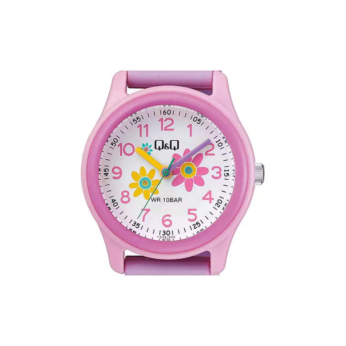 Q&Q - Reloj Q&Q para Niñas Acuático 10 BAR Diseño Flores Rosa