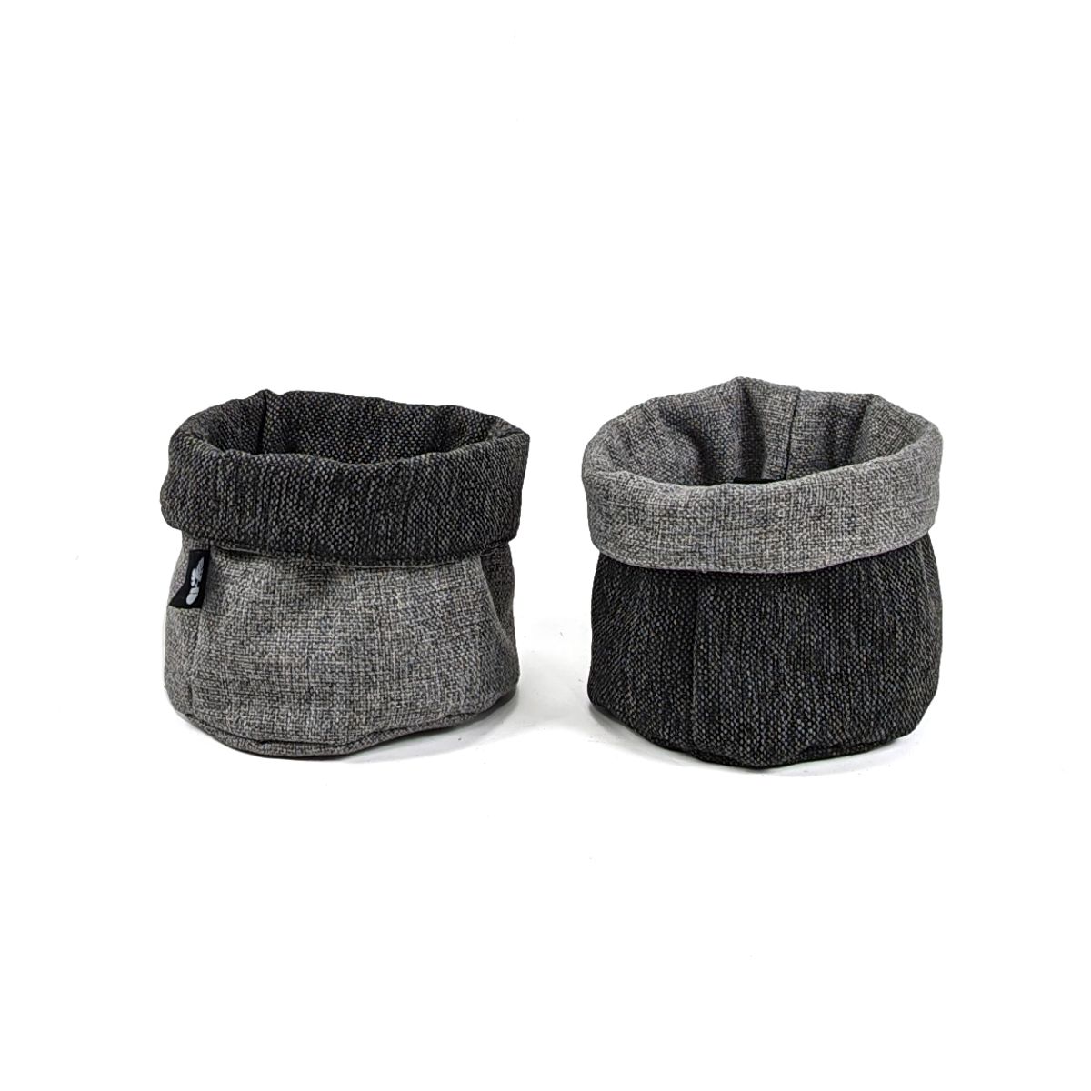 UN CUARTO VERDE - Porta Maceta de Tela Negro Mini Canasto de macetas y plantas 11cm