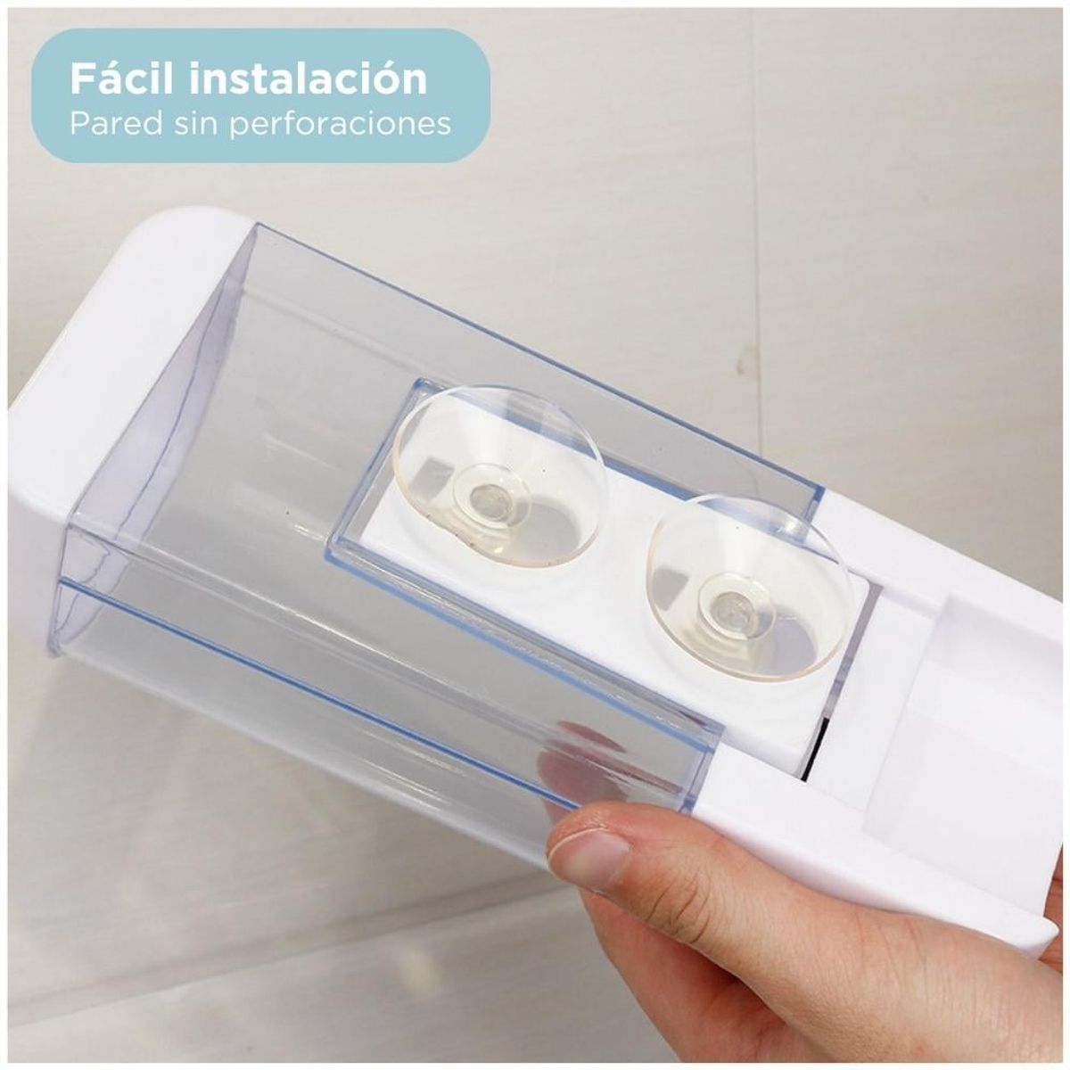 Dispensador de Jabón Líquido Alcohol en Gel Blanco 500ml 15D, marca MINARI - Foto 2