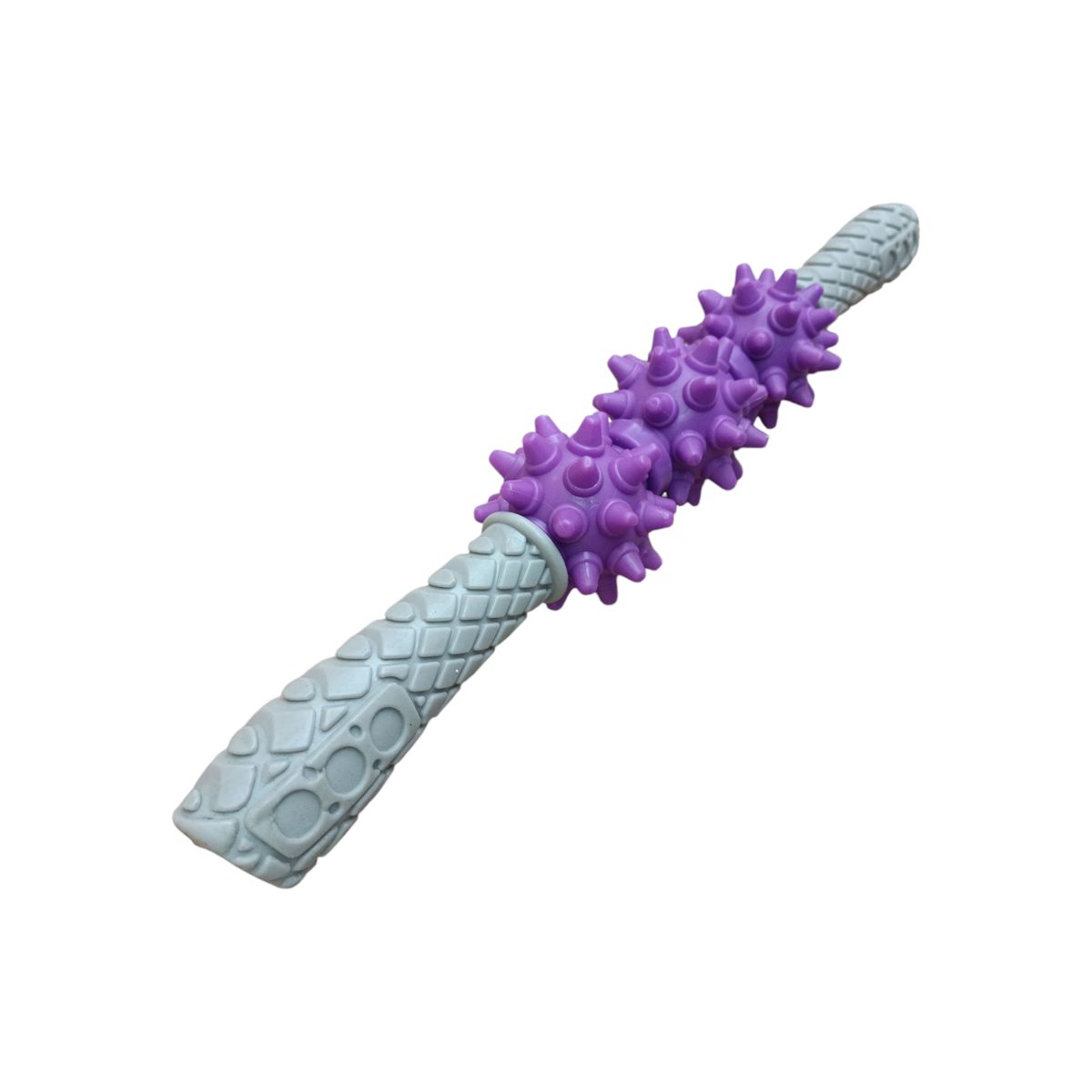 GENERICO - Rodillo Masajeador Relajacion Muscular d Mano 3 Bolas Morado