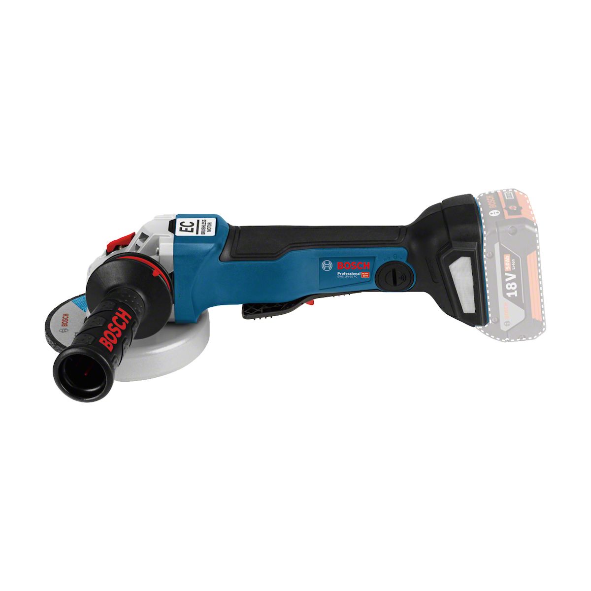 BOSCH - Amoladora Esmeril Bosch De 5125mm Gws 18v-10 Pc Sin Bat