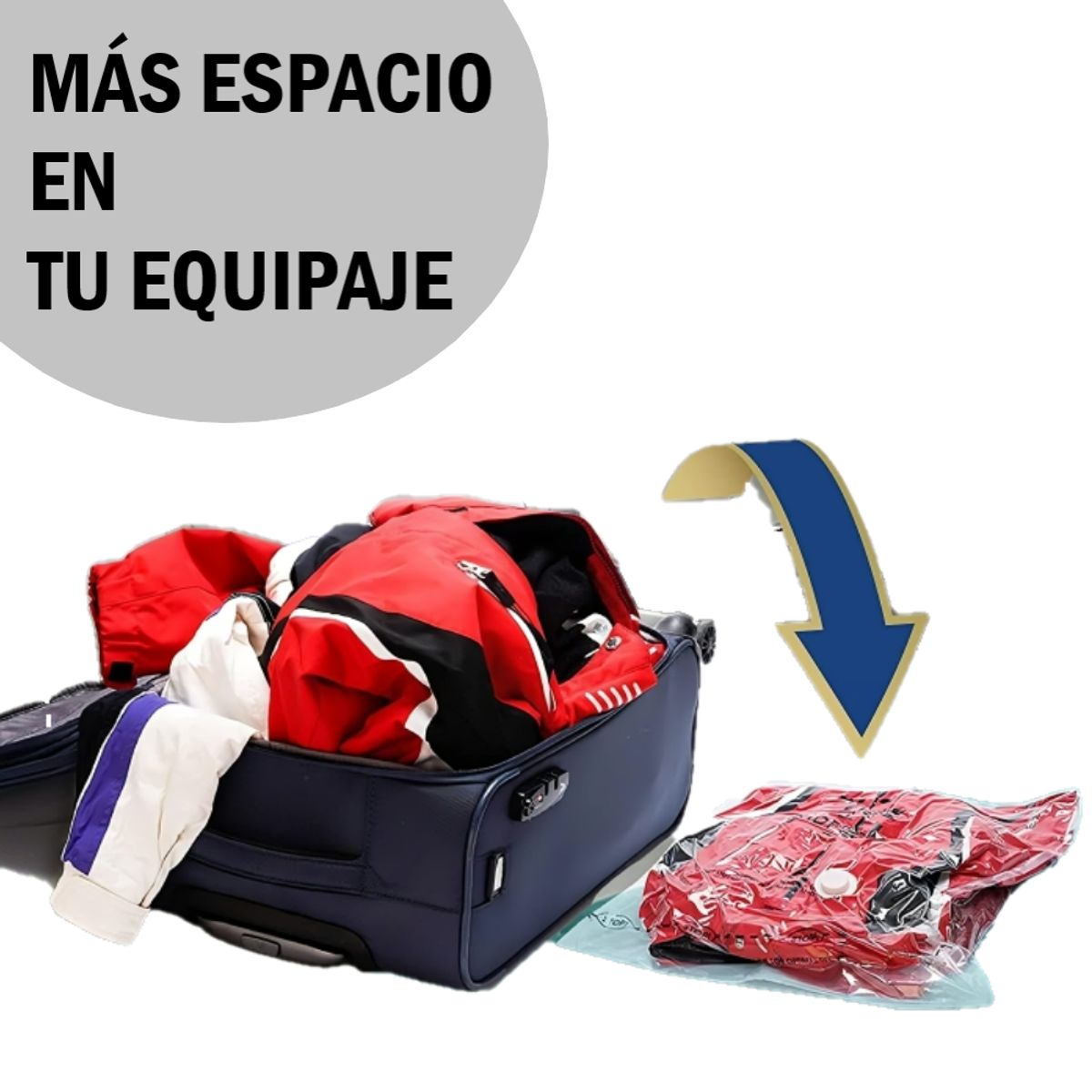 GENERICO - Pack x2 Bolsas talla S y M almacenamiento al vacío