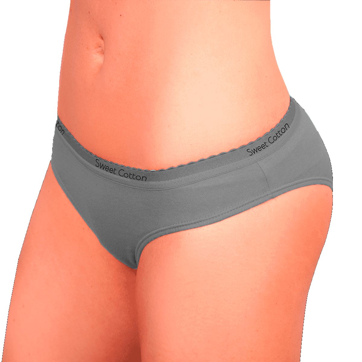 SWEET COTTON - Pack x3 Bikini Sweet Cotton Plomo