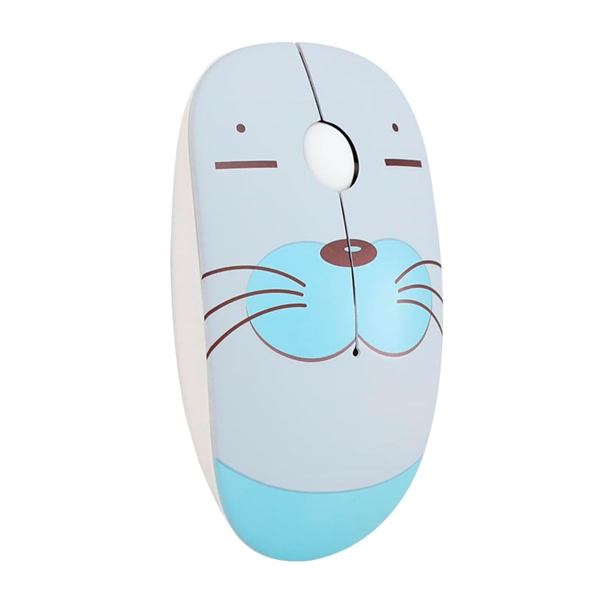 TEROS - Mouse Óptico Inalámbrico Teros TE-1214S Blanco-Celeste 1000 DPI USB
