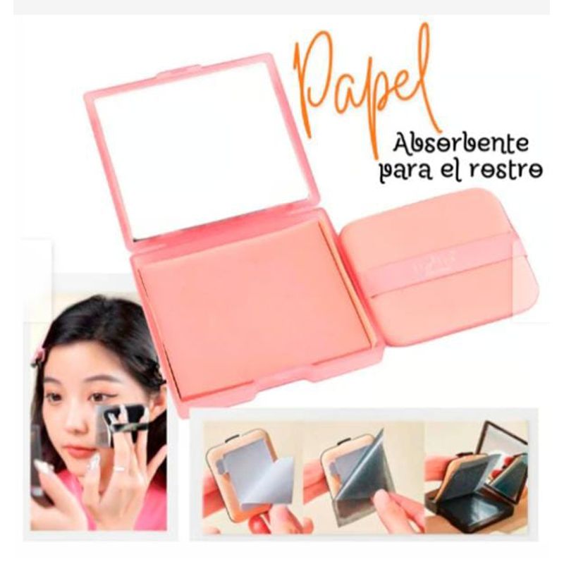GENERICO - Papel absorbente para el rostro con Espejo 100 und