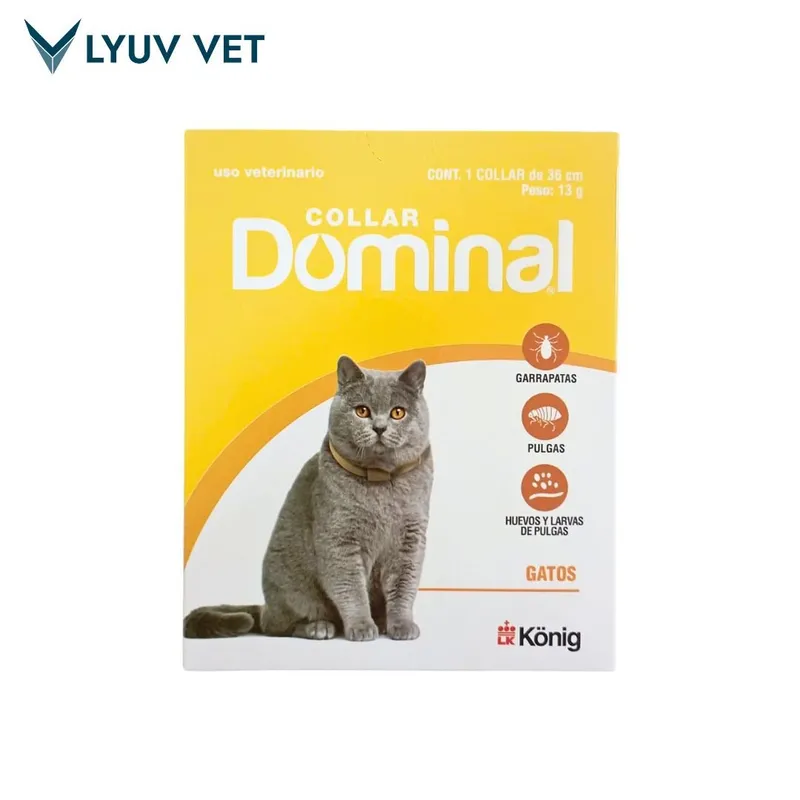 KONIG - ANTIPARASITARIO EXTERNO COLLAR DOMINAL GATOS DESDE 2 KG