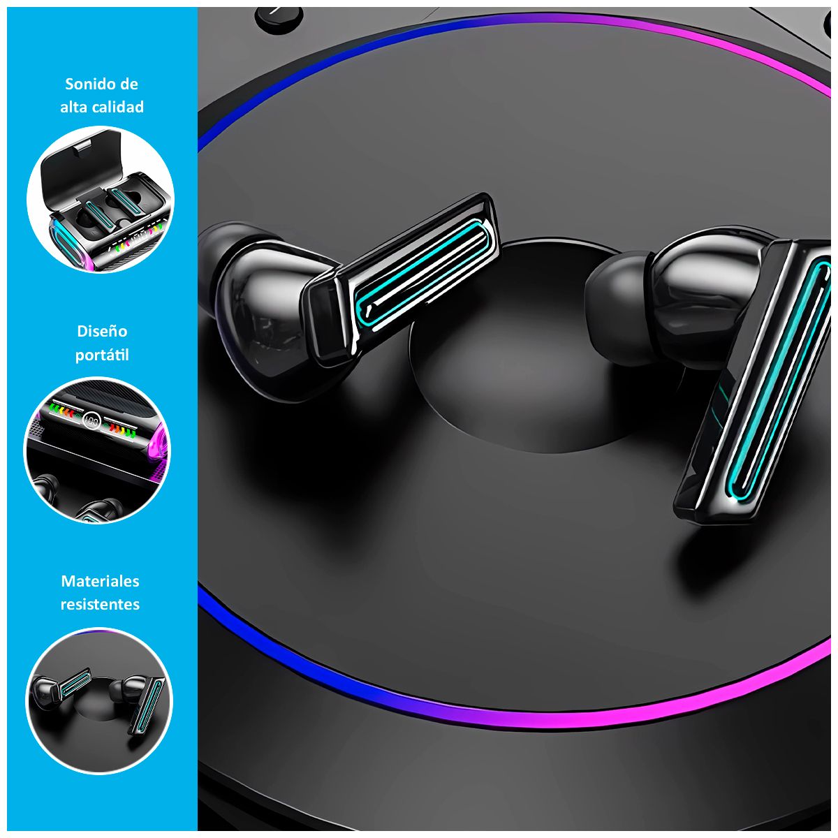 GENERICO - Audífonos Bluetooth DX-02 con Micrófono Negro