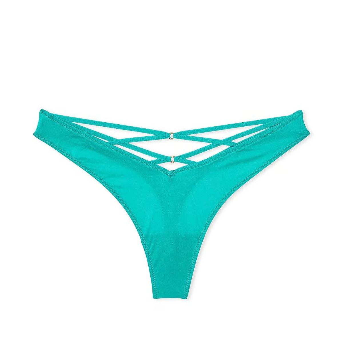 VICTORIA'S SECRET - Panty Tanga satinado azul  Victorias secret