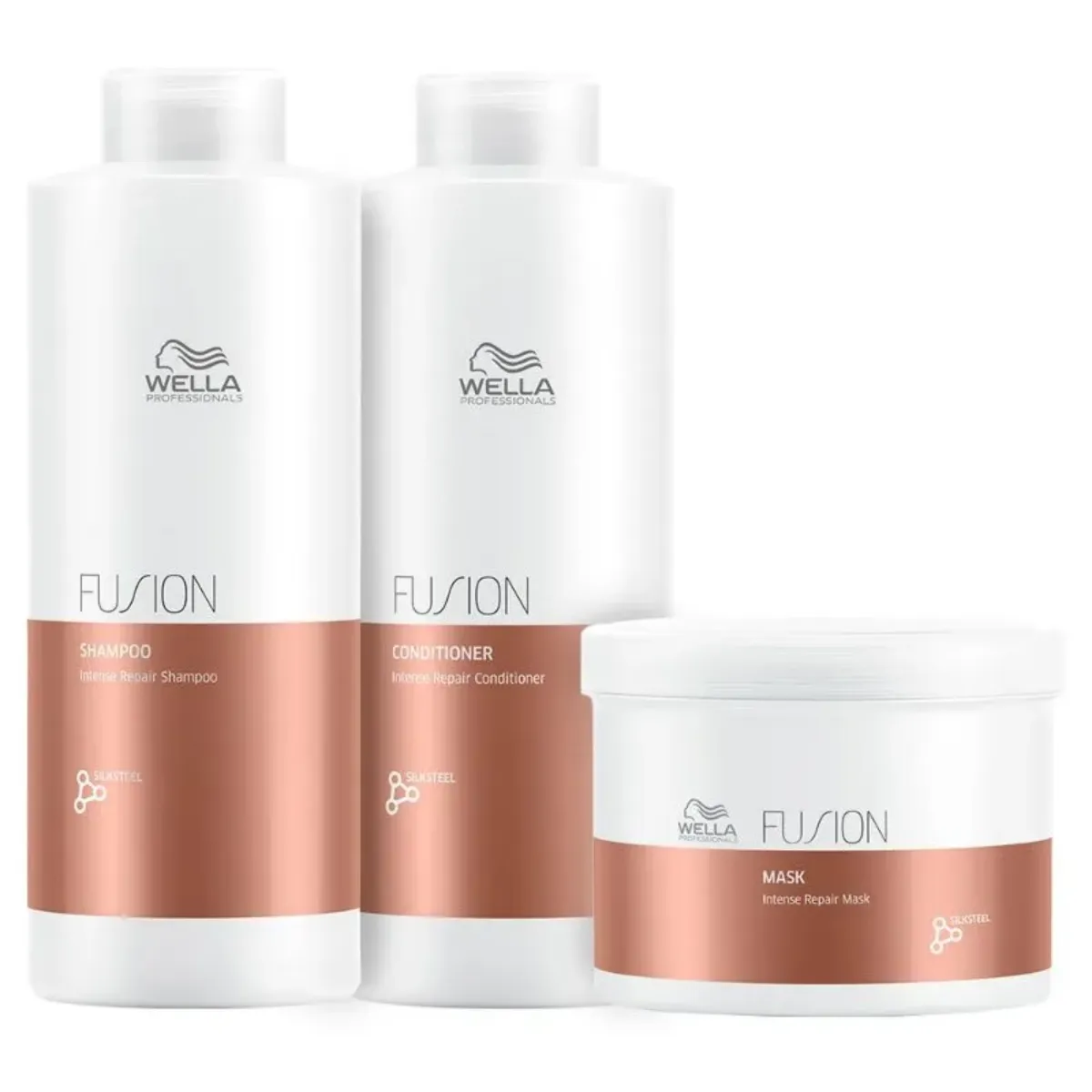 WELLA - WELLA FUSION – Trío Shampoo 1L + Conditioner 1L + Mask 500 ml