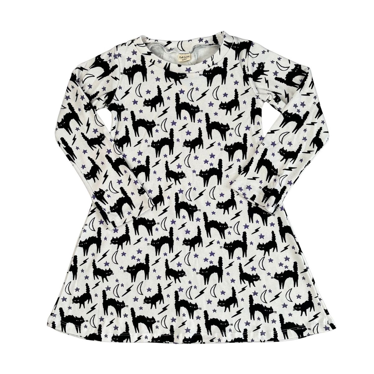 RED CARROT - Vestido blanco con dibujos de gatos