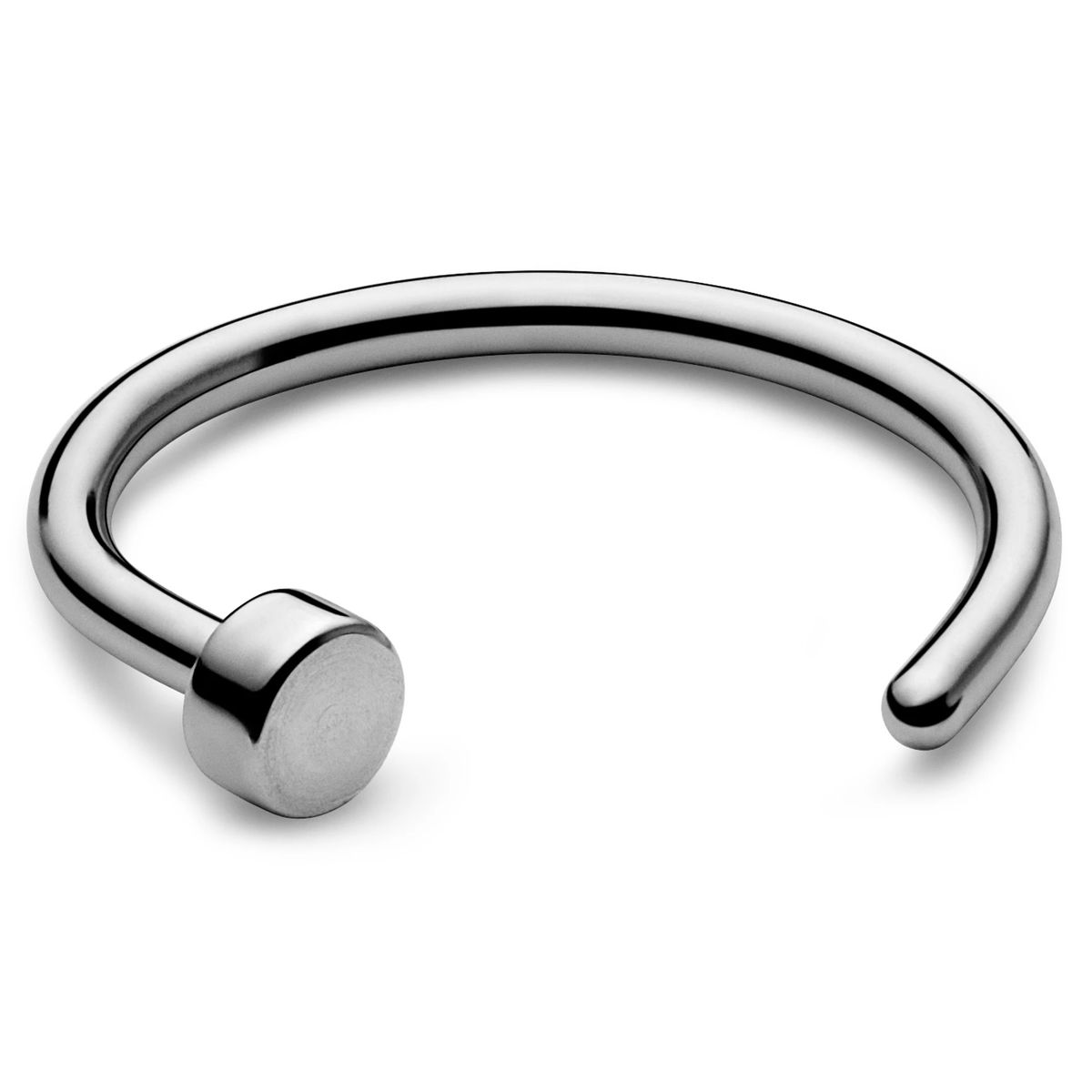 GENERICO - Set x 2 Piercings argolla 10mm plateada nariz o labio nostril labret