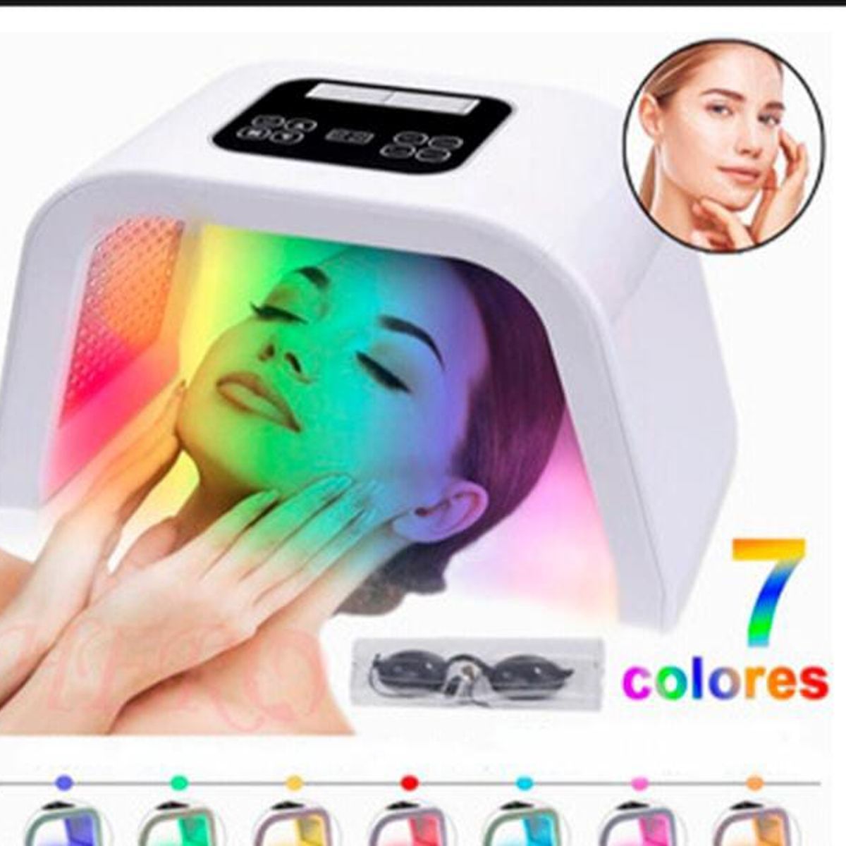 GENERICO - Máquina Facial De Máscara Luz Led 7 Colores
