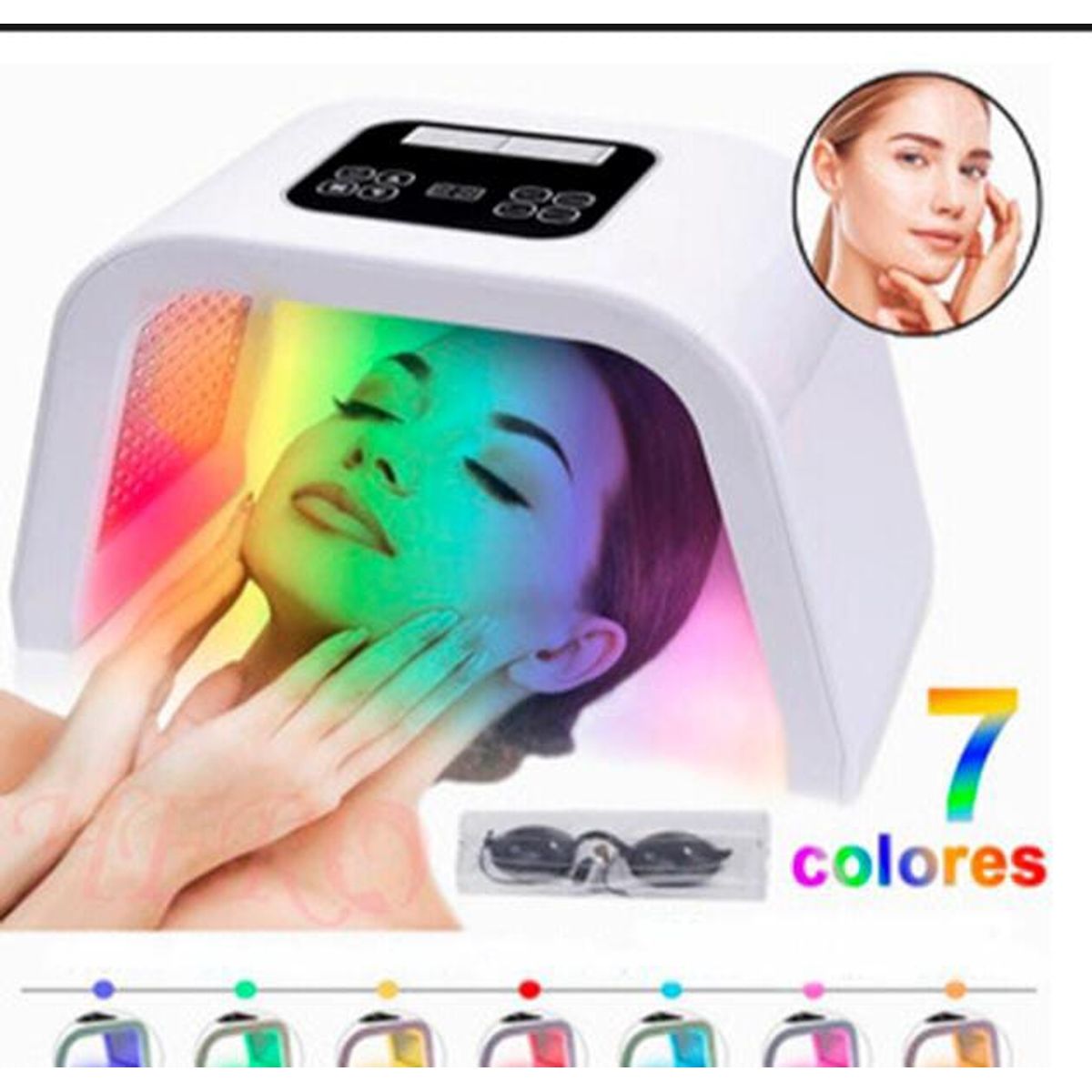 GENERICO - Máquina Facial De Máscara Luz Led 7 Colores