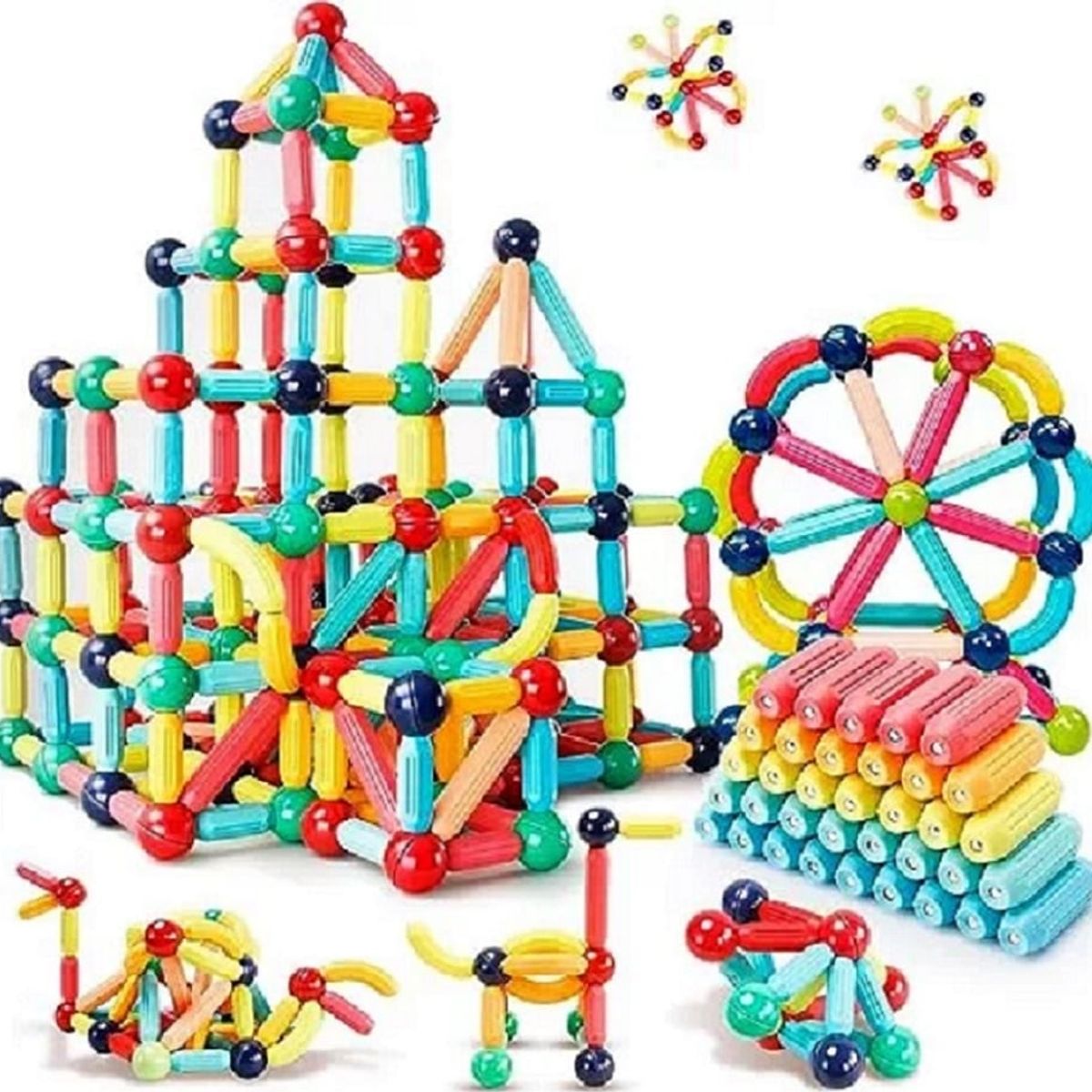 GENERICO - JUEGO DIDACTICO EDUCATIVO BLOQUES DE CONSTRUCCION DE 84 PZ