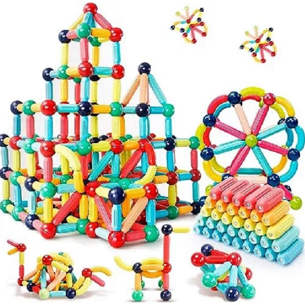 GENERICO - JUEGO DIDACTICO EDUCATIVO BLOQUES DE CONSTRUCCION DE 84 PZ