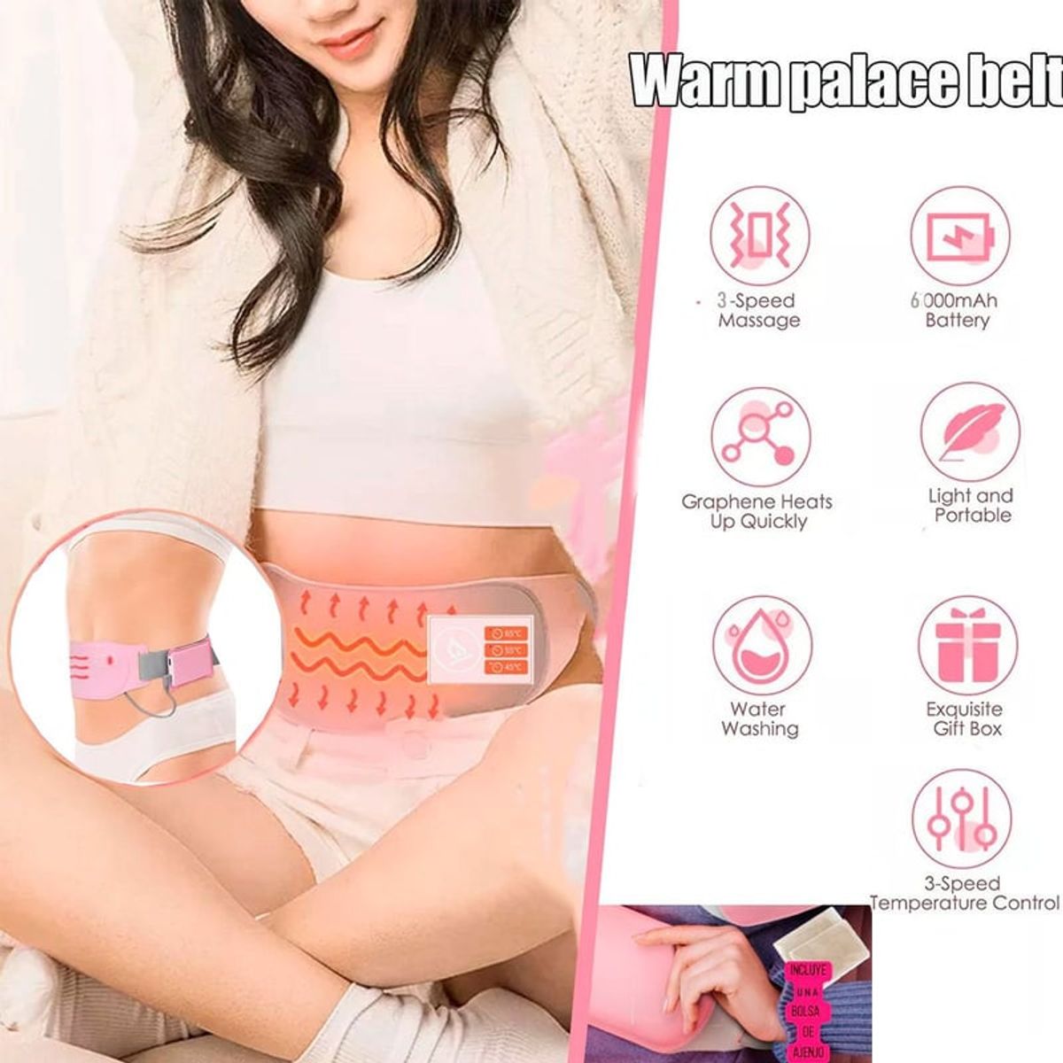 GENERICO - Cinturón Térmico Menstrual Smart