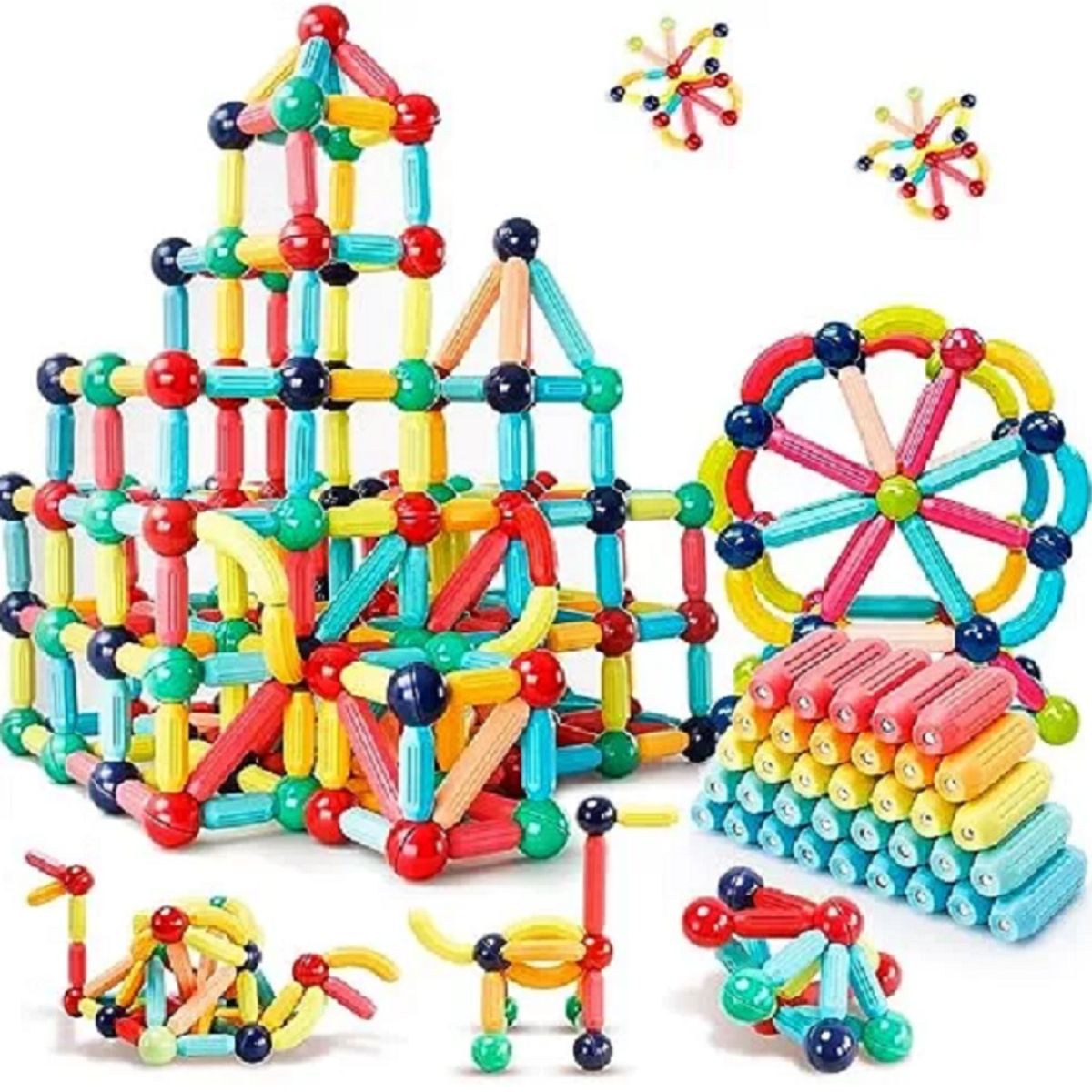 GENERICO - JUEGO DIDACTICO EDUCATIVO BLOQUES DE CONSTRUCCION DE 84 PZ