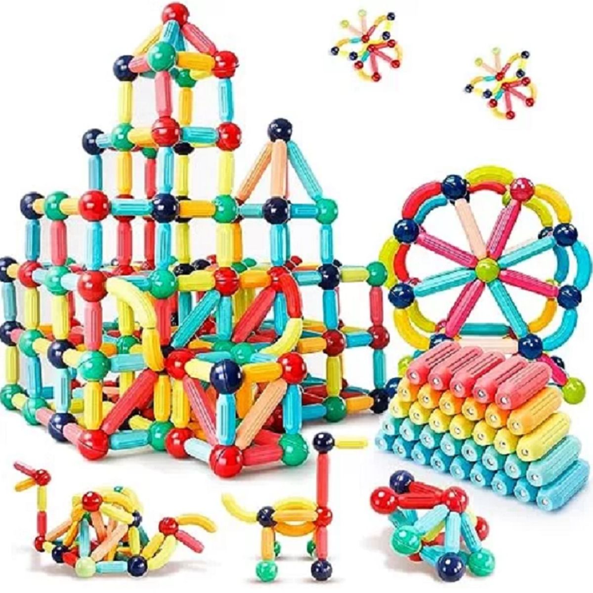 GENERICO - JUEGO DIDACTICO EDUCATIVO BLOQUES DE CONSTRUCCION DE 84 PZ