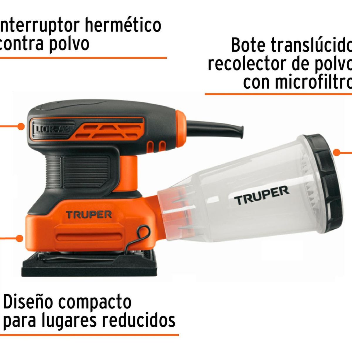 TRUPER - Lijadora orbital 220w profesional Truper