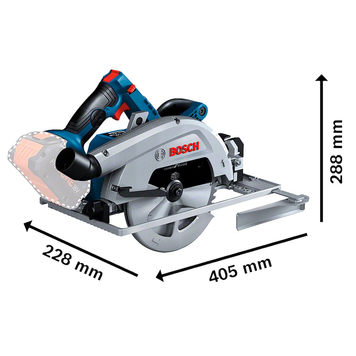 BOSCH - Sierra Circular Bosch 7-14 Gks 18v-68 Gc Biturbo Sin Bat