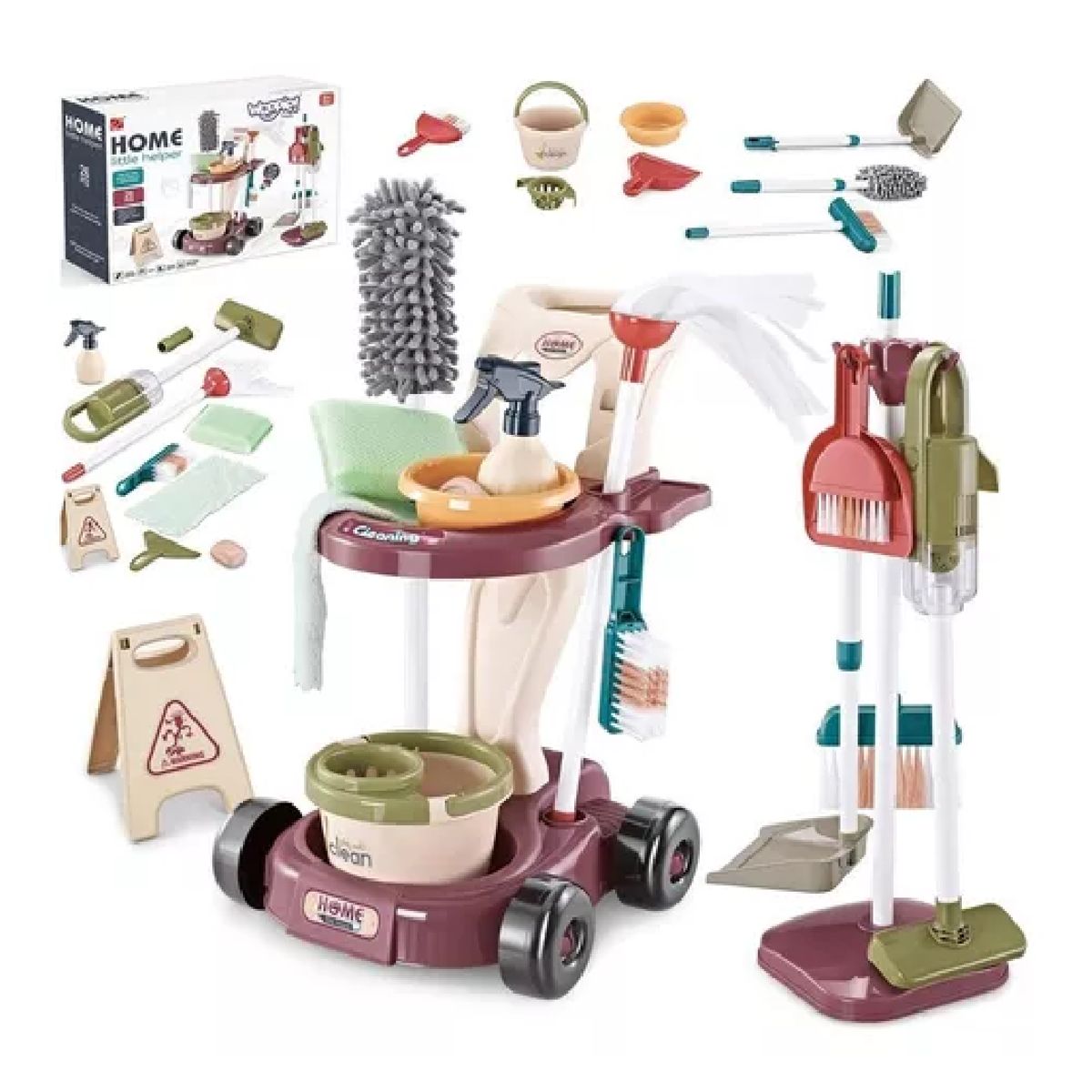 GENERICO - Set Aseo Juego Didactico Limpieza 26 Piezas Juguete Niña