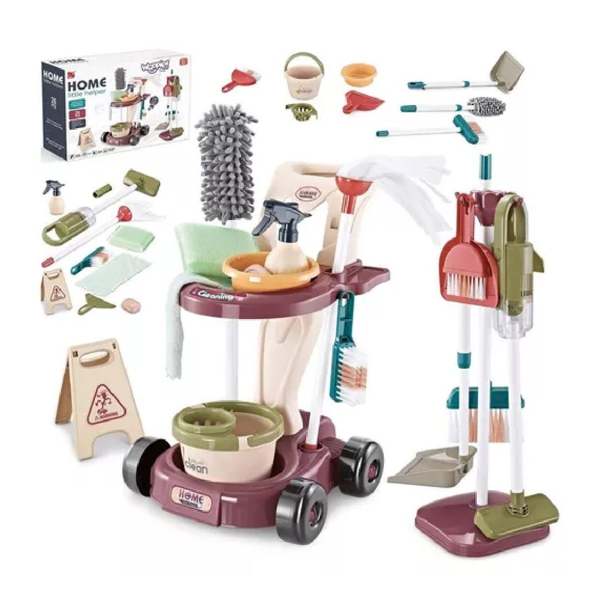 GENERICO - Set Aseo Juego Didactico Limpieza 26 Piezas Juguete Niña