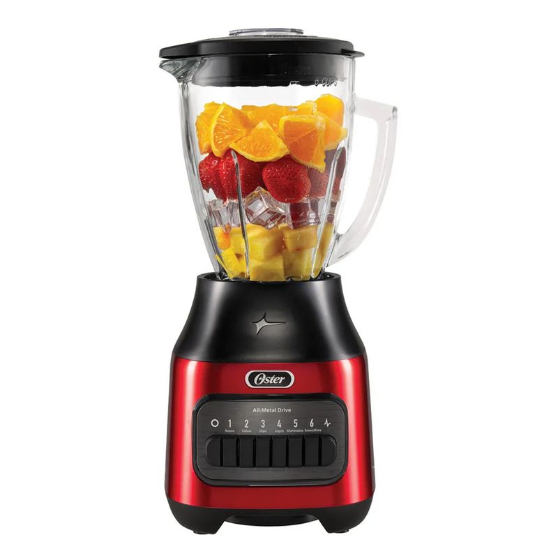OSTER - Licuadora Oster 1.5L de 6 Velocidadades BLSTPEG-CPB Rojo
